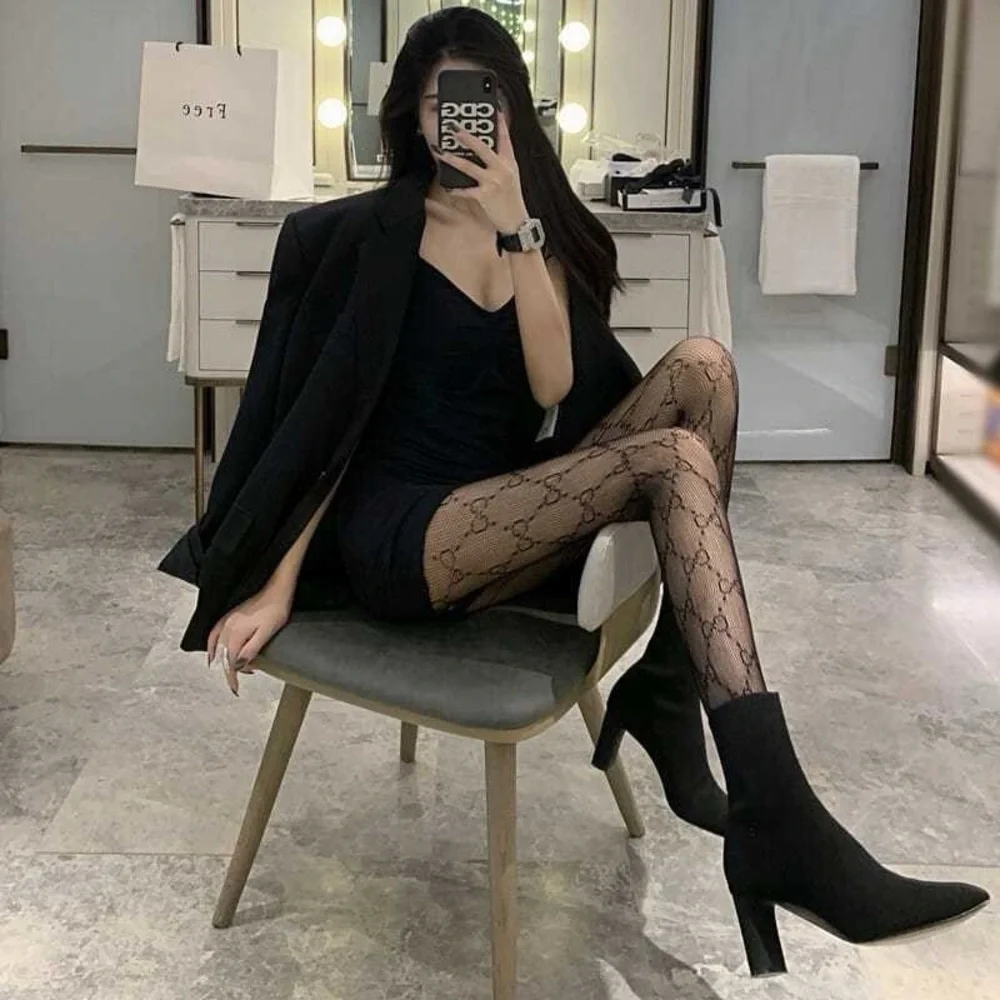 NEW! Sexy GG Logo Fishnet Tights Stockings